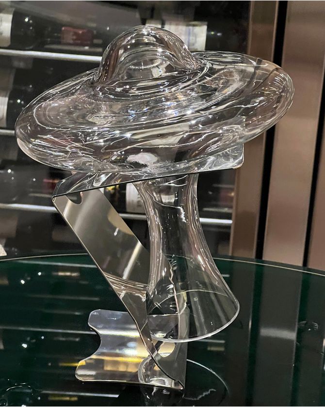 Decanter Com Secador Prata Riva