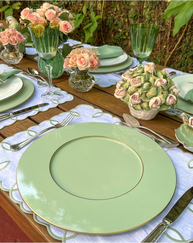 Sousplat Laca Verde Celadon 35Cm