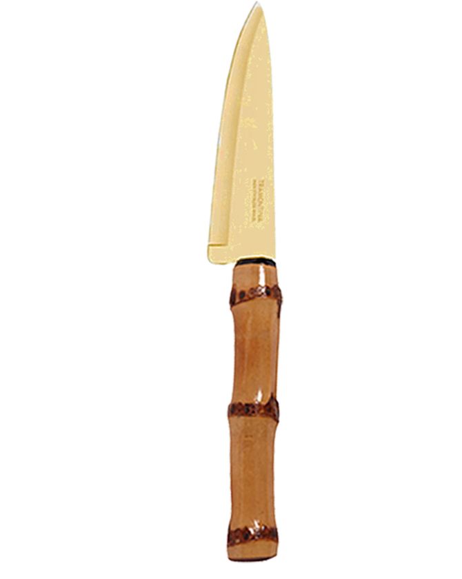 Faca Carne Trinchante Bambu Dourado