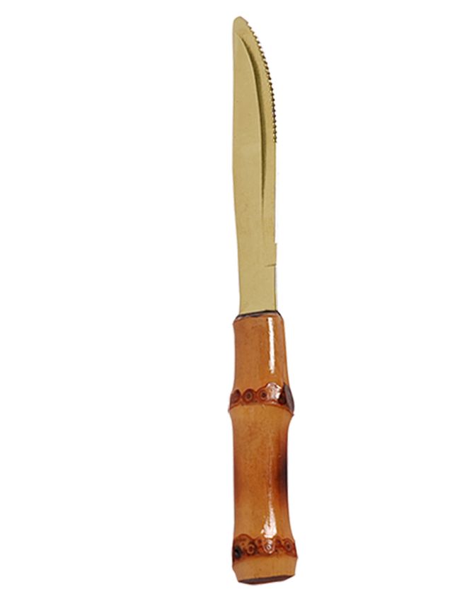 Faca De Mesa Bambu Dourado