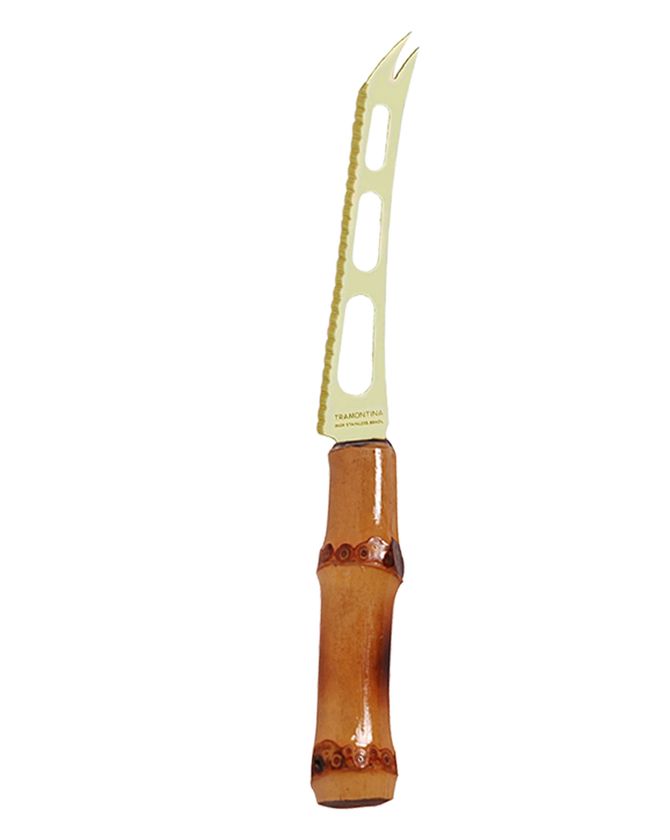 Faca Queijo Bambu Dourado