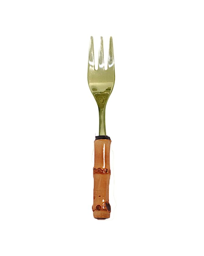 Garfo Aperitivo Bambu Dourado