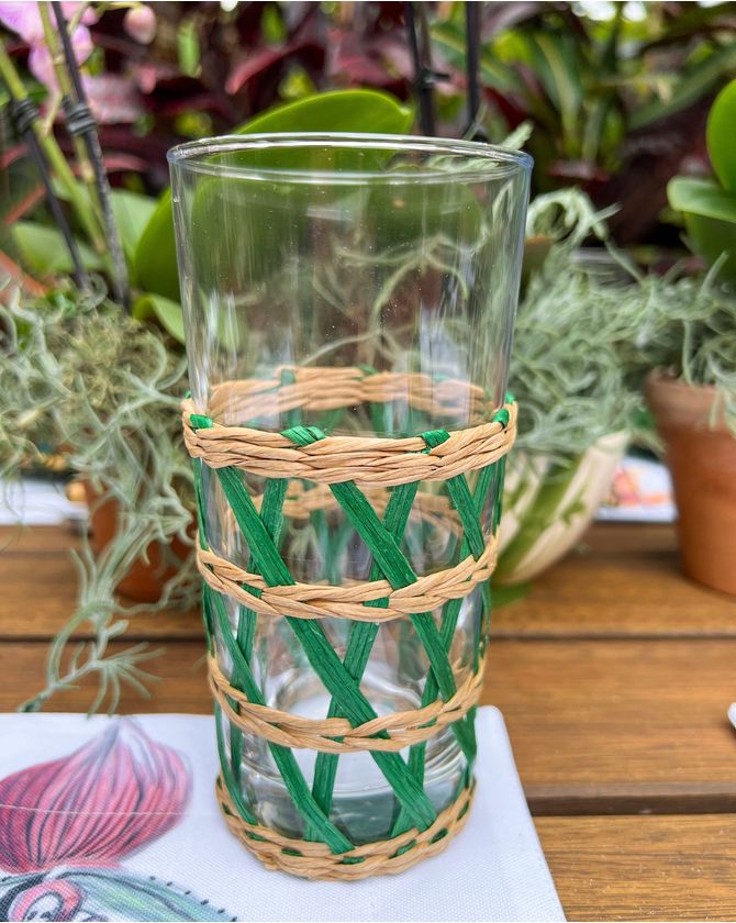 Copo Alto Rattan Verde