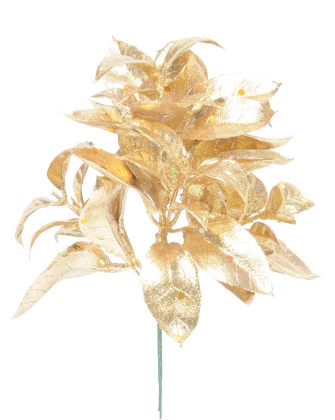 Pick 25cm Folhas Douradas Natal 2023