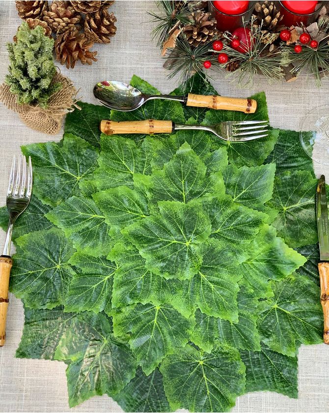 Sousplat Folhas Verdes Hera - Natal