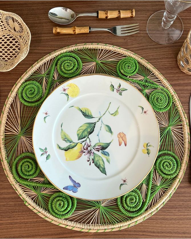 Prato Raso Porcelana Limão Siciliano Positano