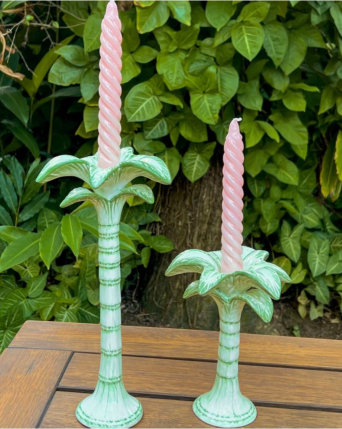 Vela Castiçal Zigzag - Rosa