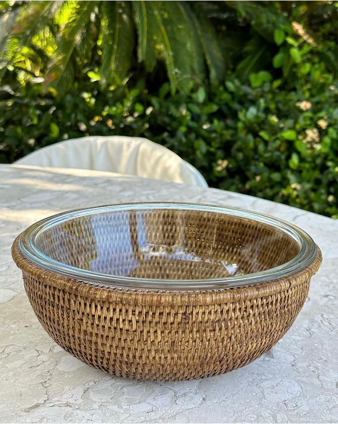 Bowl Refratário Suporte Rattan M - 27Cm