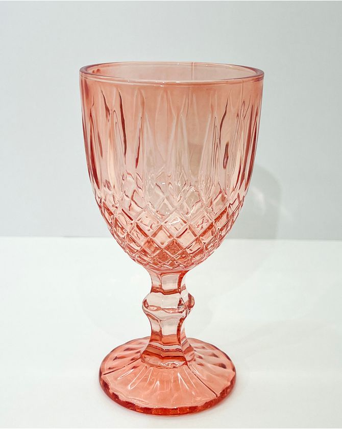 Taça Água Vidro Imperial Rosa 345Ml
