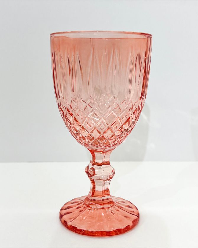 Taça Água Vidro Imperial Rosa 345Ml