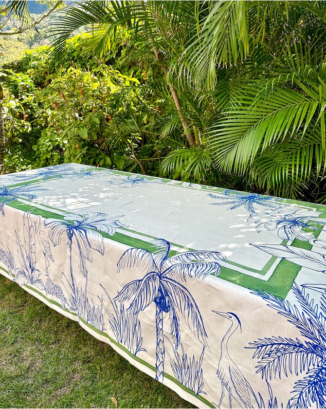 Toalha de mesa retangular linho The Napking 2,70 x 1,80m - Oasis