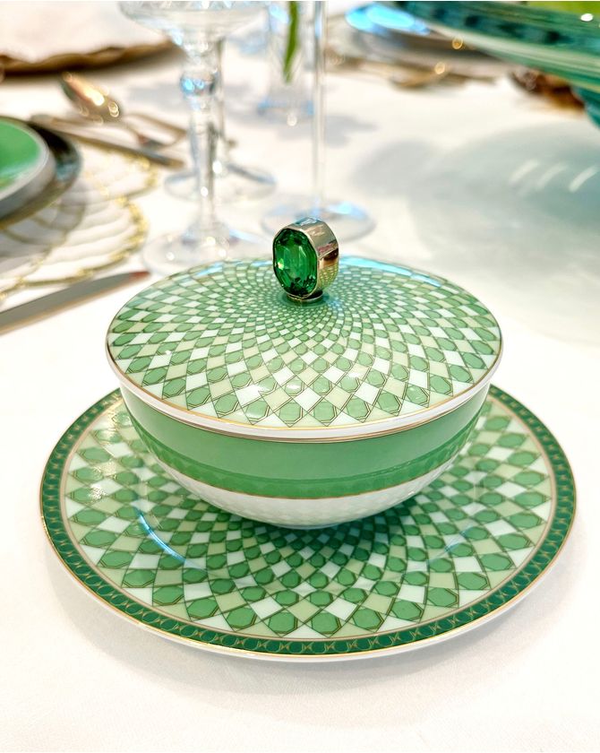 Prato pão Rosenthal Swarovski verde