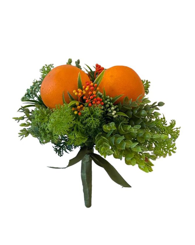 Artificial - Bouquet Amarrado Laranjas Sementes