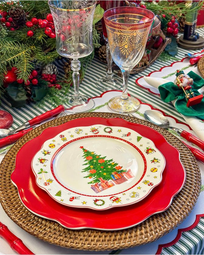 Prato sobremesa porcelana Christmas NATAL 2023