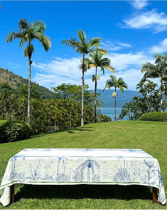 Toalha de mesa retangular linho The Napking 2,70 x 1,80m - Oasis