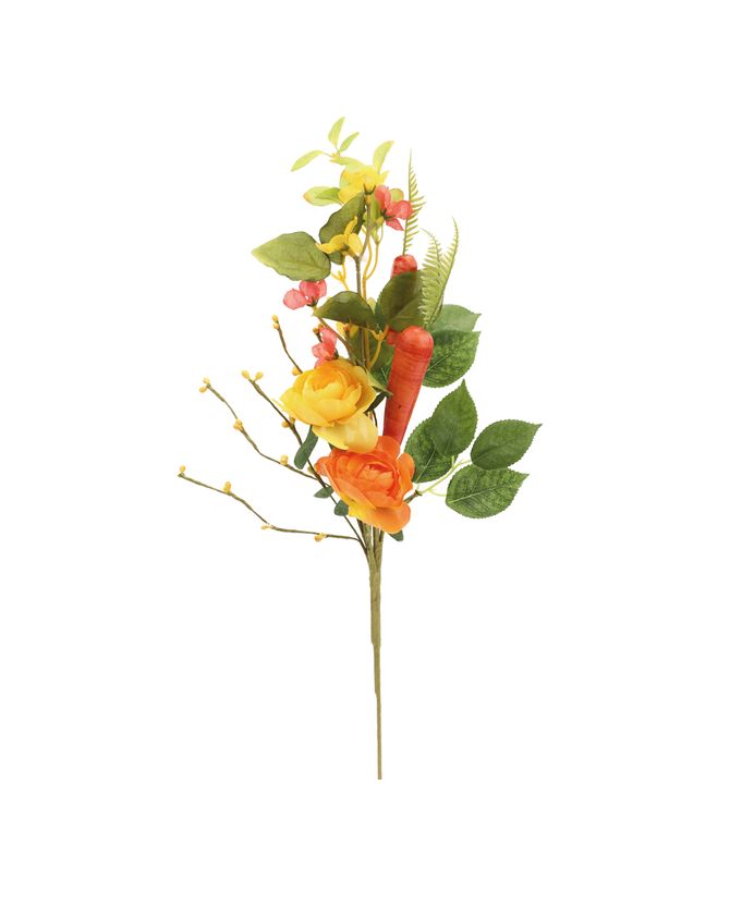 Galho curto cenoura e flores Páscoa 2024