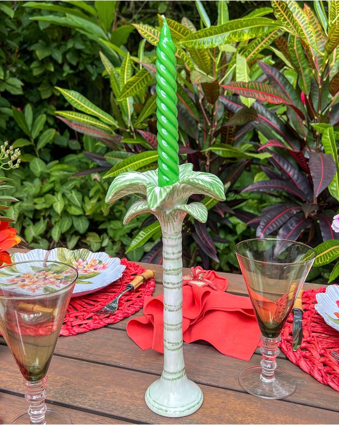 Castiçal coqueiro verde G