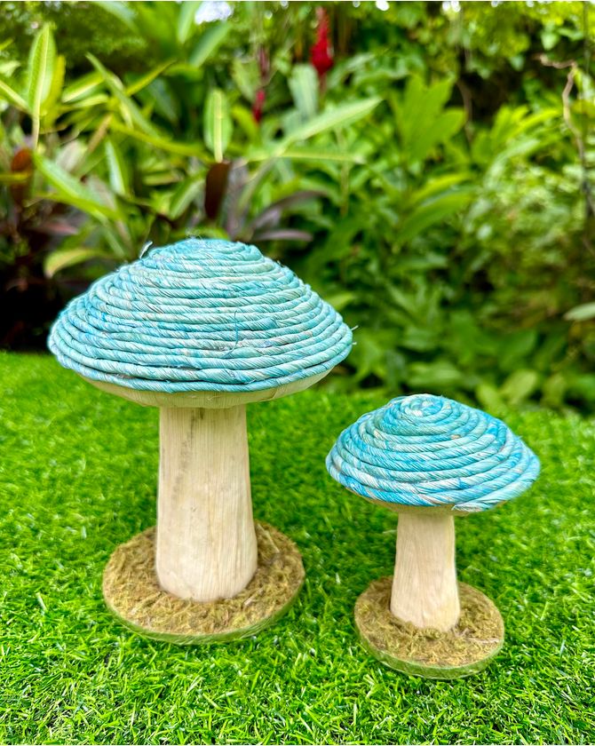Cogumelo decorativo Páscoa 2024 azul - G