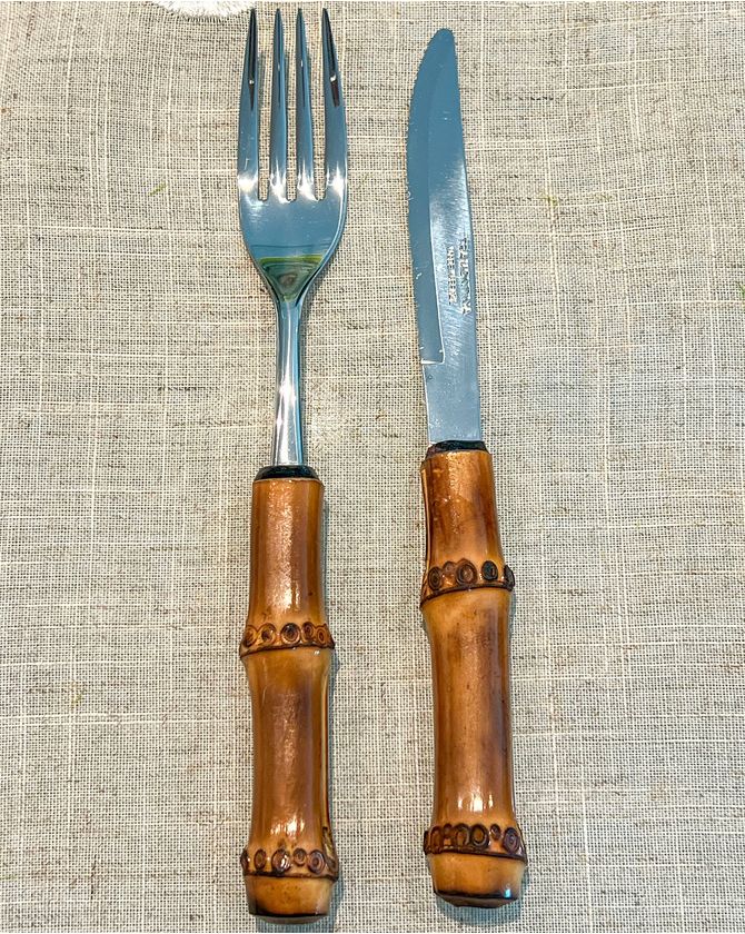 Garfo Mesa Bambu Carbonizado