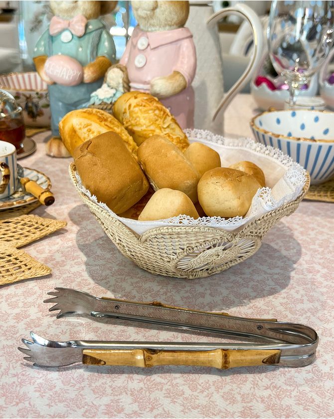 Pegador pão multiuso bambu