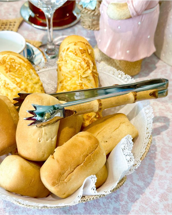 Pegador pão multiuso bambu