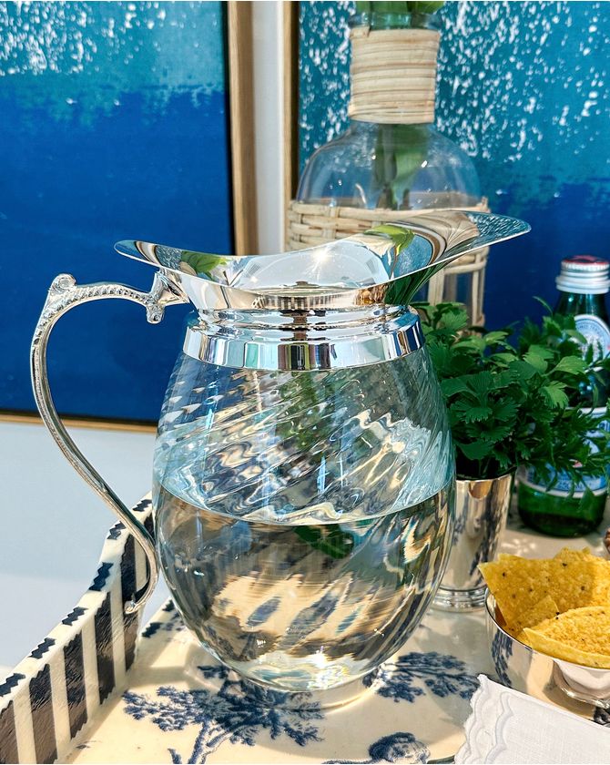 Jarra Vidro Com Prata 2.2L (24Cm) - Galeria