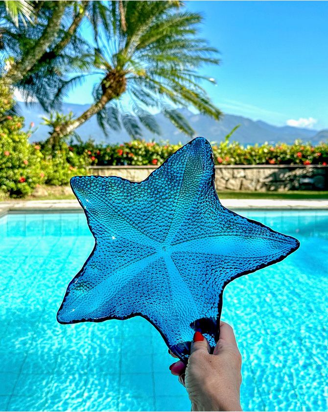 Petisqueira acrílico estrela azul Ilhabela - P