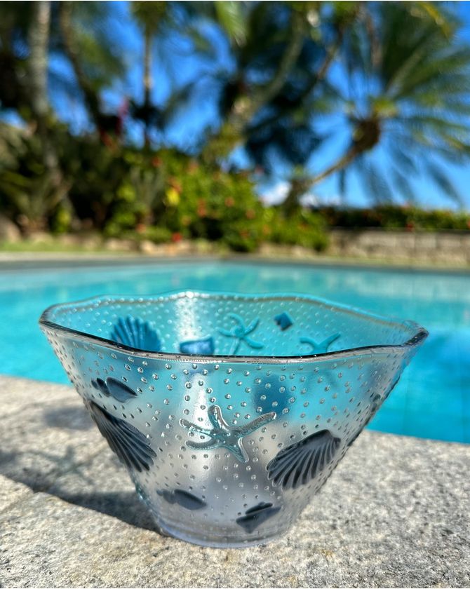 Bowl acrílico fundo do mar Ilhabela - azul
