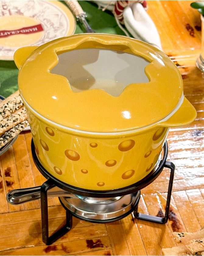 Aparelho de fondue queijo + 6 garfinhos