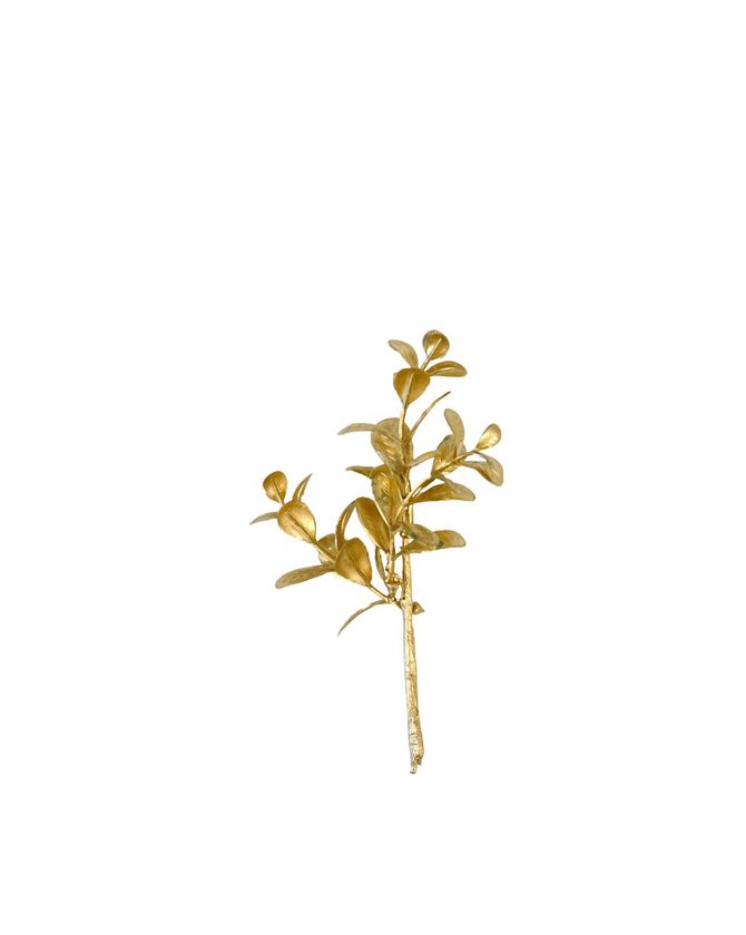 Pick 15cm folhas dourado fosco