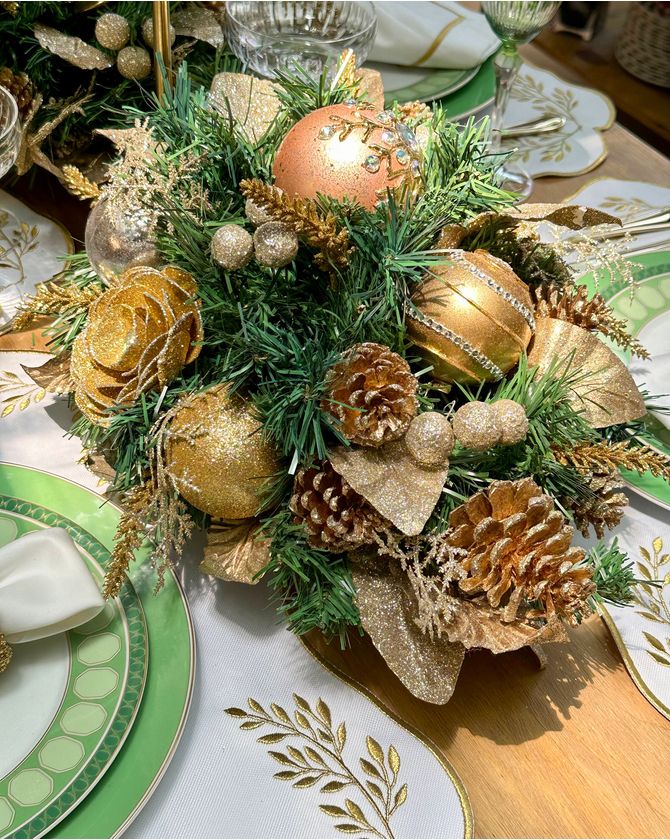 Centro de mesa 60cm Natal de Ouro - NATAL 2024