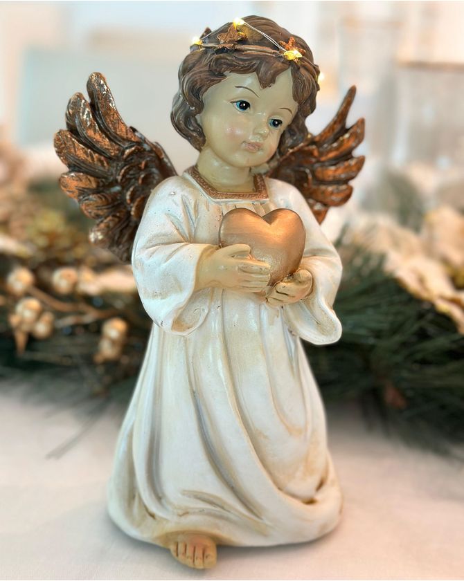 Anjo em pé coração NATAL 2023