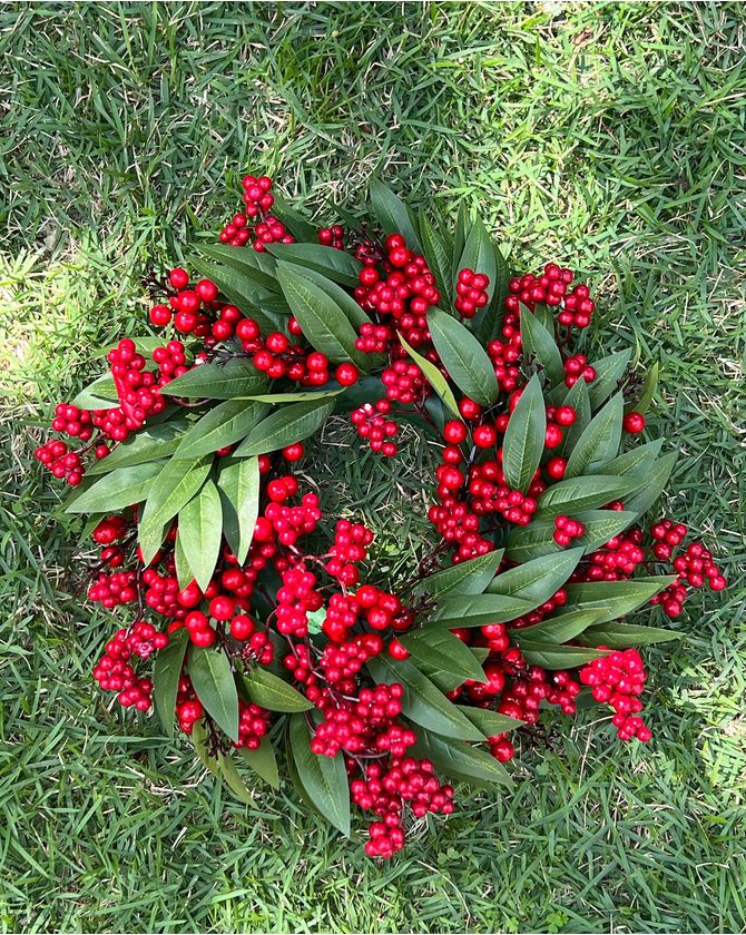 Guirlanda base 40cm berries Natal 2024