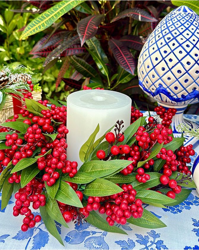 Guirlanda base 40cm berries Natal 2024