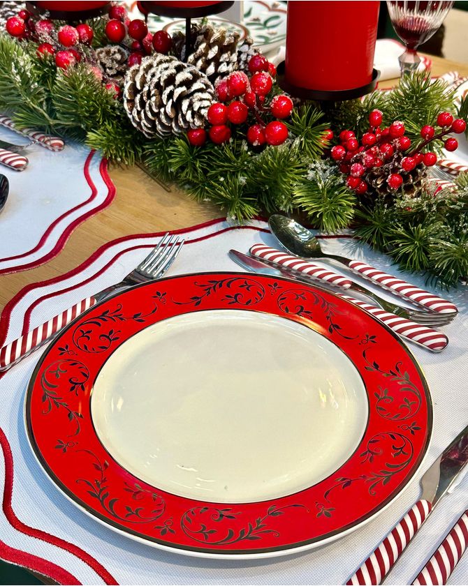 Prato raso porcelana Velvet Natal 2024