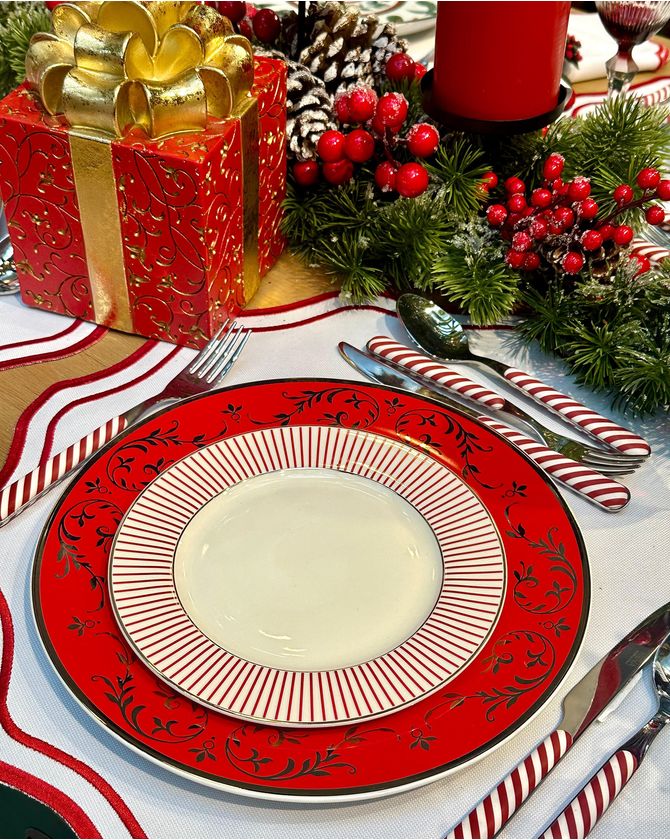 Prato raso porcelana Velvet Natal 2024