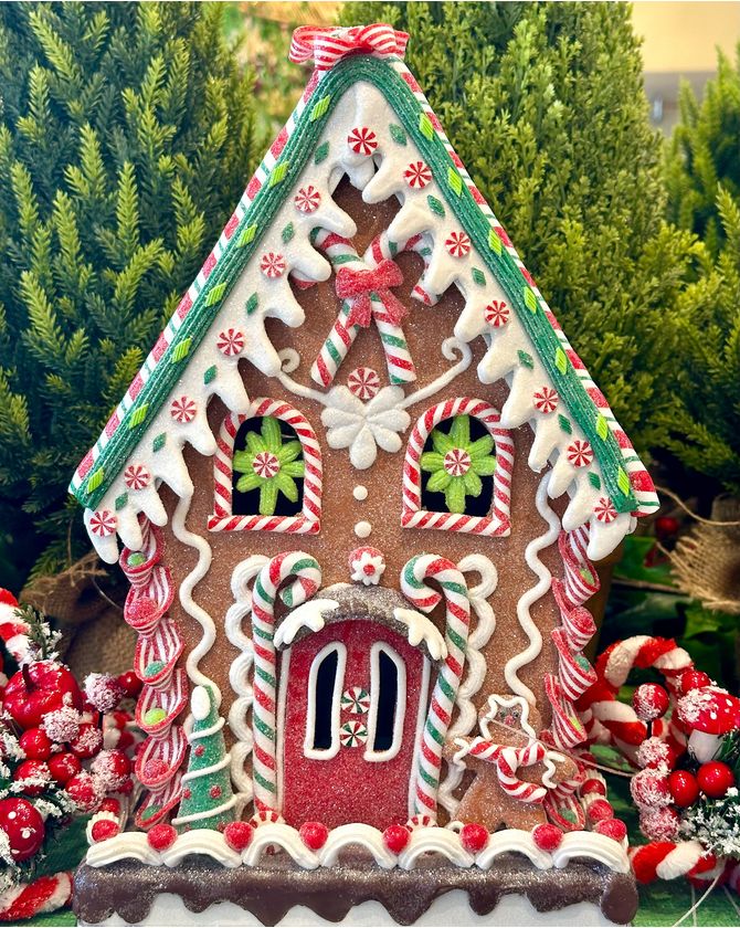 Casa de doces Gingerbread com Led Natal 2024