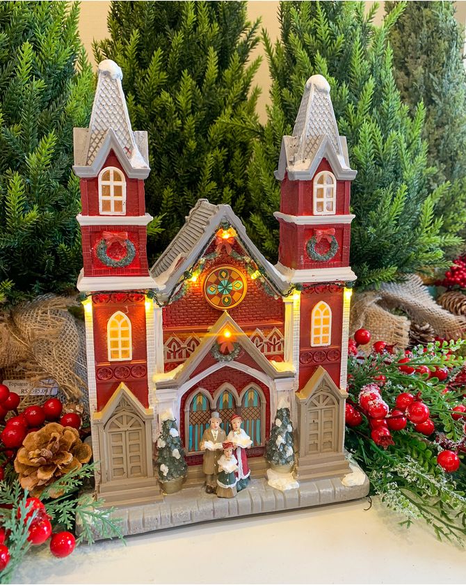 Casa townhouse vermelha Coral de Natal - Natal 2024