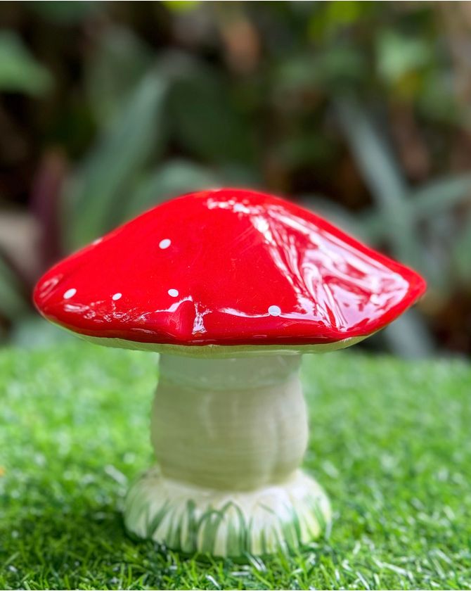 Cogumelo cerâmica G - Vermelho