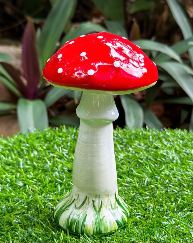Cogumelo cerâmica P - Vermelho