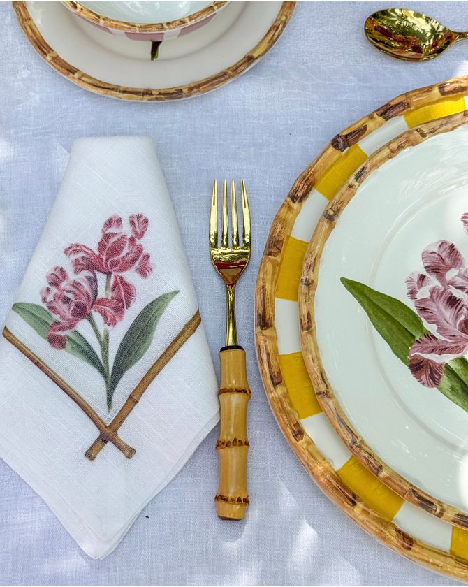 Garfo De Mesa Bambu Dourado