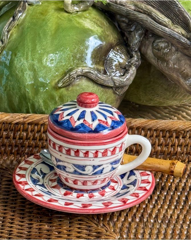 Xícara de café com tampa Taormina - vermelha