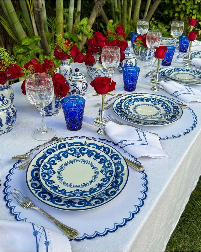 Copo alto cristal Cannage Dior - azul escuro