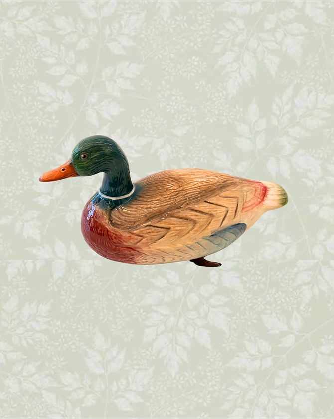 Pato nadando decorativo verde escuro - Villa Deste