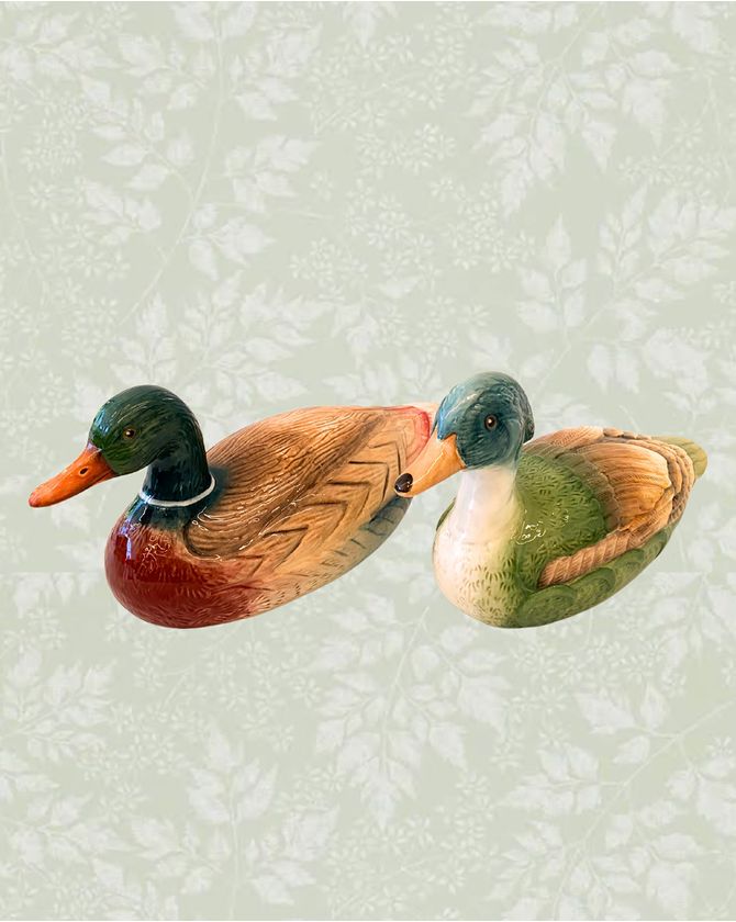 Pato nadando decorativo verde escuro - Villa Deste