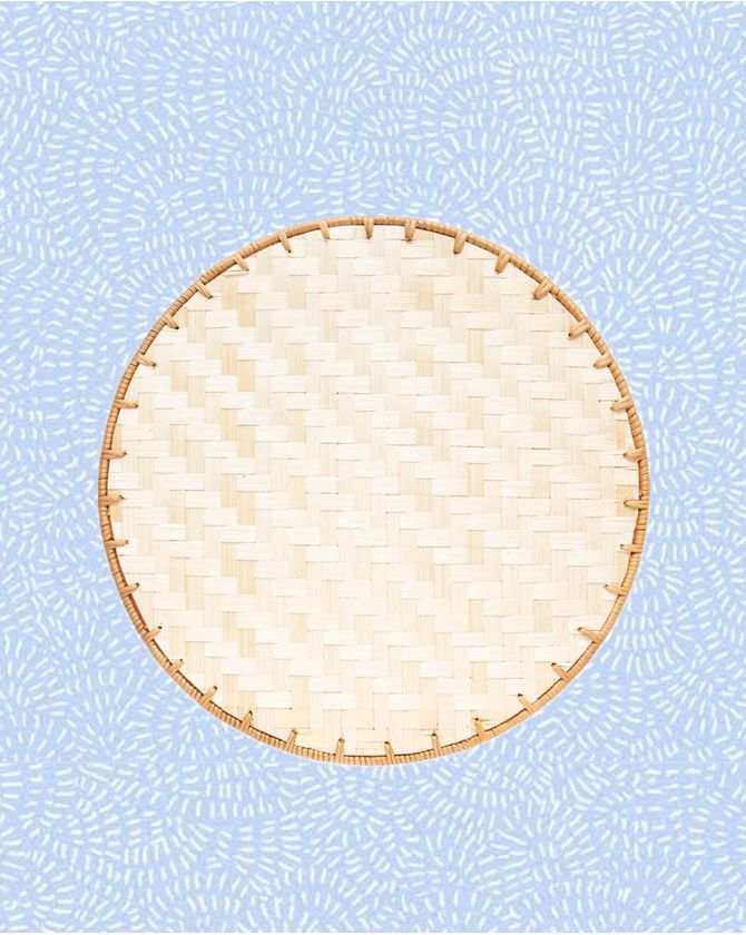 Sousplat rattan e bambu 33cm
