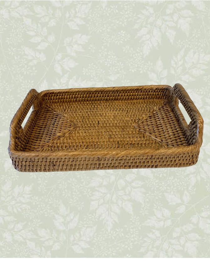 Bandeja Retangular Rattan P 30X20Cm