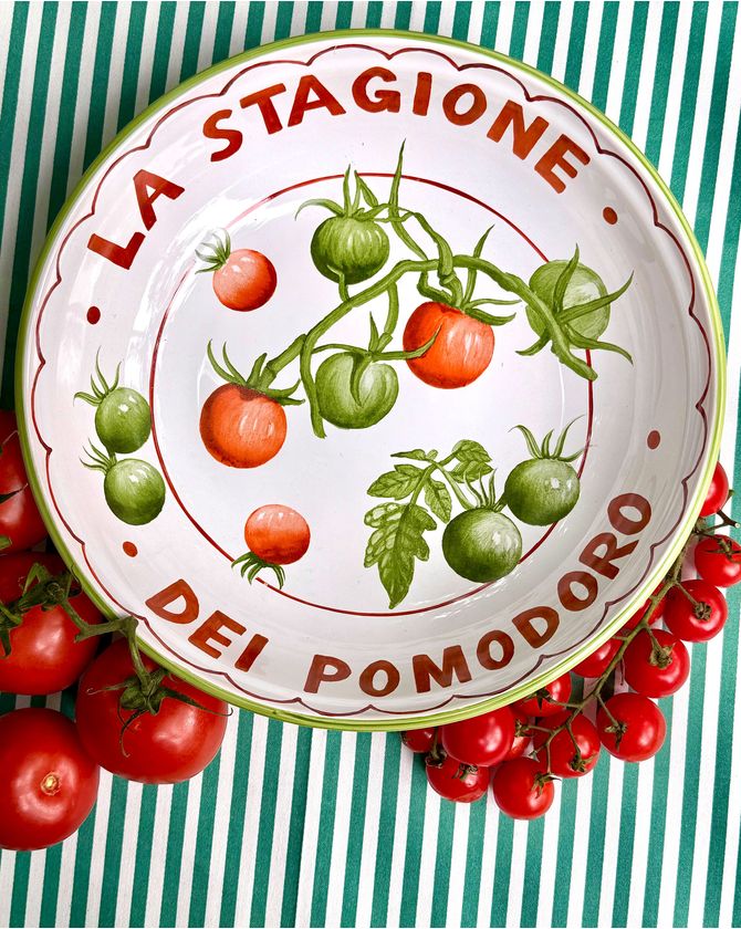 Travessa redonda funda pasta - Rosso Pomodoro