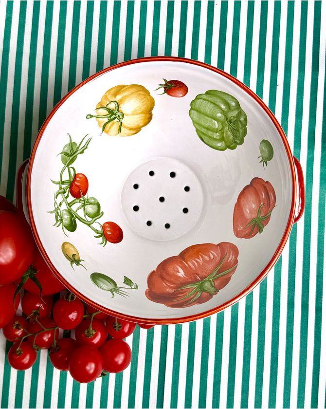 Tigela escorredor massa Rosso Pomodoro