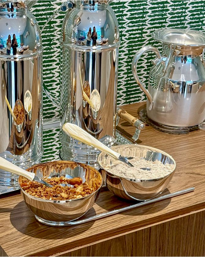 Porta aperitivo bowl duplo prata